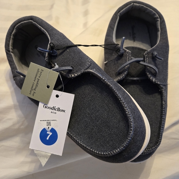 Goodfellow & Co Other - Goodfellow & Co Dark Denim Blue Canvas Slip-On Sneakers